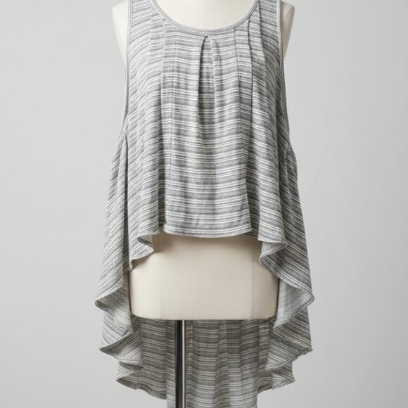 NWOT Free People Ivory Navy High-Low Tie Tank XS - Picture 3 of 12